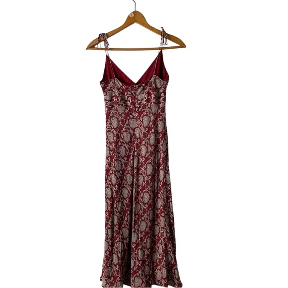 J. Crew 100% Silk Floral MIDI Slip Dress Size 4 - Picture 5 of 6